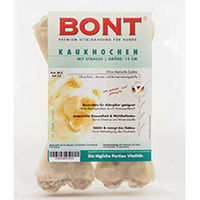 Produktbild von Bont Kauknochen Natur mit Straußfüllung Monoprotein für Hunde 449g