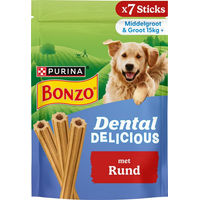 Produktbild von Bonzo Dental Delicious Kausnack für Hunde mit Rind Medium 3 x 200 g