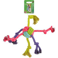 Produktbild von Boon Knotball mit Knotbändern Hundespielzeug bunt 33 cm