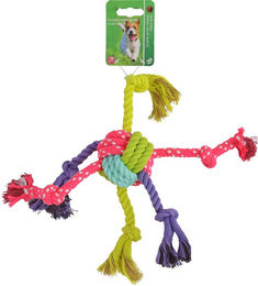 Boon Knotball mit Knotbändern TauSpielzeug 43 cm bunt – Bild 1 von 2