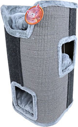 Boon Kratzbaum Klettermöbel für Katzen Grau Schwarz 75 cm mit Sisal – Bild 1 von 3