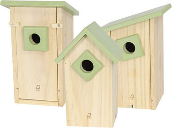 Produktbild von Boon Meisenkasten aus Holz mit Flachdach