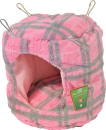 Boon Nagerhaus runde Tonne Häuschen aus Plüsch in Rosa für Nagetiere – Bild 1 von 2