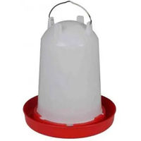 Produktbild von Boon Trinkbrunnen Tränke aus Kunststoff 3 Liter Weiß Rot