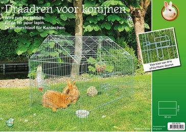 Boon Verzinkter Drahtlauf für Kaninchen und Meerschweinchen Silber 90 x 75 x 75 cm – Bild 1 von 4