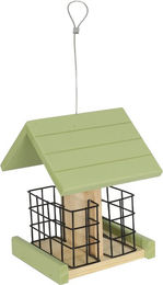 Produktbild von Boon Vogelhaus Doppel-Fettblockhalter aus Holz in Natur und Grün