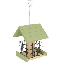 Produktbild von Boon Vogelhaus Doppel-Fettblockhalter aus Holz in Natur und Grün