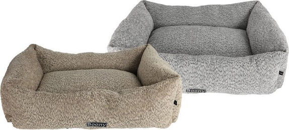 Boony Hundekorb Lounger Chenille Grau Blau 80 cm – Bild 1 von 4