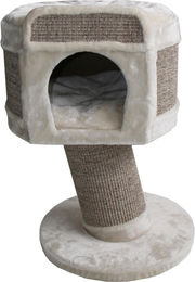 Boony Kratztonne für Katzen aus Sisal und Plüsch in Beige, 70 cm hoch – Bild 1 von 2