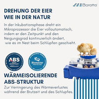 Produktbild von Borotto Lumia 8 Automatischer Brutautomat für bis zu 8 Hühnereier oder 32 Wachteleier mit Eierwendemechanismus und Temperaturregelung in Blau
