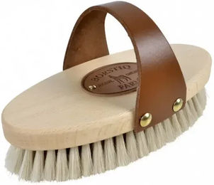 Produktbild von Borstiq Goathair Weiche Reitsportbürste aus Naturmaterial XS in Braun und Beige