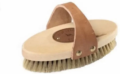Borstiq Pferdebürste Goathair aus Naturmaterial in Beige – Bild 1 von 2