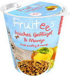 Bosch Finest Snack Fruitees Hundeleckerli Geflügel und Mango ohne Zucker und Getreide 4 x 200 g - 200 g – Bild 1 von 7