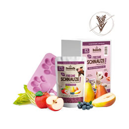 Bosch Freshe Schnauze Hundeeis Frucht Aktionspaket Vegan ohne tierisches Protein 4 x 200 g inkl. Eisform - 4 x 200 g – Bild 1 von 9