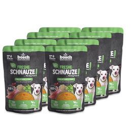 Bosch Freshe Schnauze Hundefutter Pute und Huhn mit hohem Fleischanteil 8 x 250 g Beutel - 8 x 250 g – Bild 1 von 7