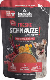 Produktbild von Bosch Freshe Schnauze Nassfutter Adult Rind mit Hirse und Rote Beete 400 g