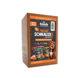Bosch Freshe Schnauze Nassfutter für Hunde Adult Mixpaket Rind Huhn Pute 5 x 250 g mit hohem Fleischanteil und ohne Zucker - 5 x 250 g – Bild 1 von 8