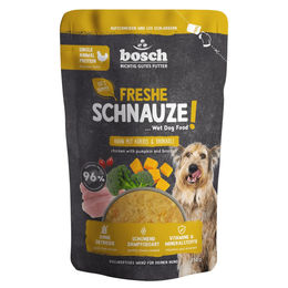 Bosch Freshe Schnauze Nassfutter Huhn Stückchen in Sauce für Hunde Adult Getreidefrei 8 x 250 g - 8 x 250 g – Bild 1 von 2