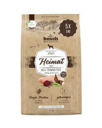 Bosch Heimat Hundefutter Adult mit frischer Pute getreidefrei und monoprotein 5 x 1 kg - 5 x 1 kg – Bild 1 von 1