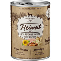 Produktbild von Bosch Heimat Hundefutter Adult Regionale Hofpute Pastete Monoprotein Hypoallergen 12x400g