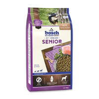 Produktbild von Bosch HPC Senior Hundetrockenfutter für ältere Hunde aller Größen mit Geflügel und Fisch 1 kg - 5 x 1 kg