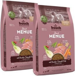 Produktbild von Bosch HPC Trockenfutter Hund Junior Menue Tierwohl Pute mit hohem Fleischanteil 2x12 kg - 2 x 12 kg