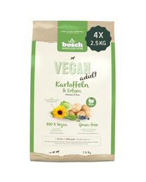 Bosch HPC Vegan & Insect Hundefutter Adult Kartoffeln & Erbsen Getreidefrei Hypoallergen 4 x 2,5 kg - 4 x 2,5 kg – Bild 1 von 1