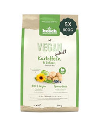 Bosch HPC Vegan & Insect Hundefutter Adult Kartoffeln & Erbsen Hypoallergen 5 x 800 g - 5 x 800 g – Bild 1 von 1