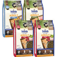 Produktbild von Bosch Hundefutter Adult Mischpaket Sensitive Geflügel Hirse Fisch Kartoffel und Lamm Reis 4 x 1 kg - 4 x 1 kg