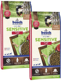 Produktbild von Bosch Hundefutter Sensitive Lamm und Reis für erwachsene Hunde 2x15kg