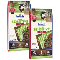 Produktbild von Bosch Hundefutter Sensitive Lamm und Reis für erwachsene Hunde 2x15kg