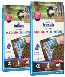 Produktbild von Bosch Junior Hundefutter Medium für mittlere Rassen mit Geflügel und Fisch 30 kg - 2 x 15 kg