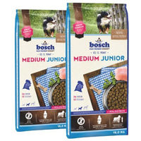 Produktbild von Bosch Junior Hundefutter Medium für mittlere Rassen mit Geflügel und Fisch 30 kg - 2 x 15 kg