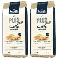 Produktbild von Bosch Plus Adult Hundefutter Forelle und Kartoffel getreidefrei 25 kg - 2 x 12,5 kg