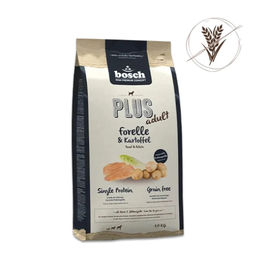 Bosch Plus Adult Hundetrockenfutter Forelle und Kartoffel getreidefrei monoprotein 1 kg - 1 kg – Bild 1 von 5