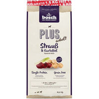 Produktbild von Bosch PLUS Hunde-Trockenfutter Strauß und Kartoffel Monoprotein 14kg - 14 kg