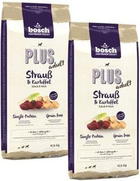 Produktbild von Bosch Plus Hundefutter Strauß und Kartoffel getreidefrei und hypoallergen 2x12,5 kg - 2 x 12,5 kg