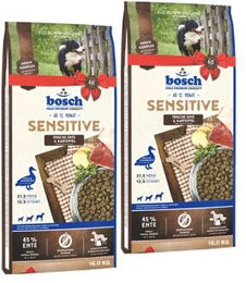 Produktbild von Bosch Sensitive Hundefutter Ente und Kartoffel Getreidefrei Monoprotein Adult 2x15 kg - 2 x 15 kg