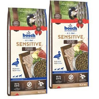 Produktbild von Bosch Sensitive Hundefutter Ente und Kartoffel Getreidefrei Monoprotein Adult 2x15 kg - 2 x 15 kg