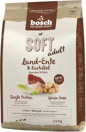 Bosch Soft Adult Hundefutter Land-Ente & Kartoffel getreidefrei Monoprotein 2,5 kg - 2,5 kg – Bild 1 von 12