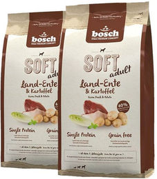 Produktbild von Bosch Soft Adult Hundefutter Land-Ente & Kartoffel Getreidefrei Monoprotein Sensitive 25 kg - 2 x 12,5 kg