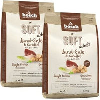 Produktbild von Bosch Soft Hundefutter Ente und Kartoffel Getreidefrei Monoprotein Sensitive 2x2,5 kg - 2 x 2,5 kg