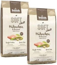 Produktbild von Bosch Soft Hundefutter Hühnchen & Banane Getreidefrei Monoprotein Sensitive 2x12,5 kg - 2 x 12,5 kg