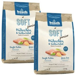 Produktbild von Bosch Soft Junior Hundefutter Huhn Getreidefrei Monoprotein 2x2,5 kg - 2 x 2,5 kg