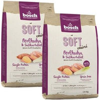 Produktbild von Bosch Soft Mini Hundefutter Perlhuhn und Süßkartoffel getreidefrei monoprotein sensitive 2x2,5 kg - 2 x 2,5 kg