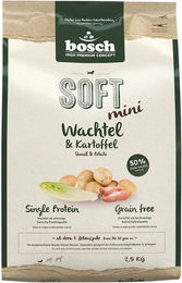 Produktbild von Bosch Soft Mini Hundefutter Wachtel und Kartoffel für erwachsene Hunde 4 x 2,5kg