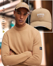Produktbild von BOSS Equestrian Cap mit Stickerei in Camel Beige aus Leder