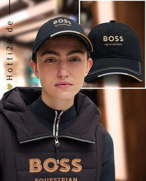 Produktbild von BOSS Equestrian Cap mit Stickerei in Schwarz aus Leder