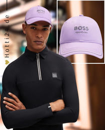 Produktbild von BOSS Equestrian Cap mit Stickerei in Violett aus Leder