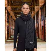 Produktbild von BOSS Equestrian Damen Schal Monogramm Schwarz aus Baumwolle